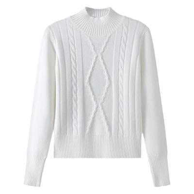 半高领短款毛衣女秋冬加厚小个子