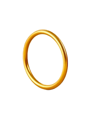 古法金包银素圈戒指古朴简约