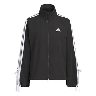 三条纹舞动系列拒水休闲连帽夹克外套女春季adidas阿迪达斯轻运动