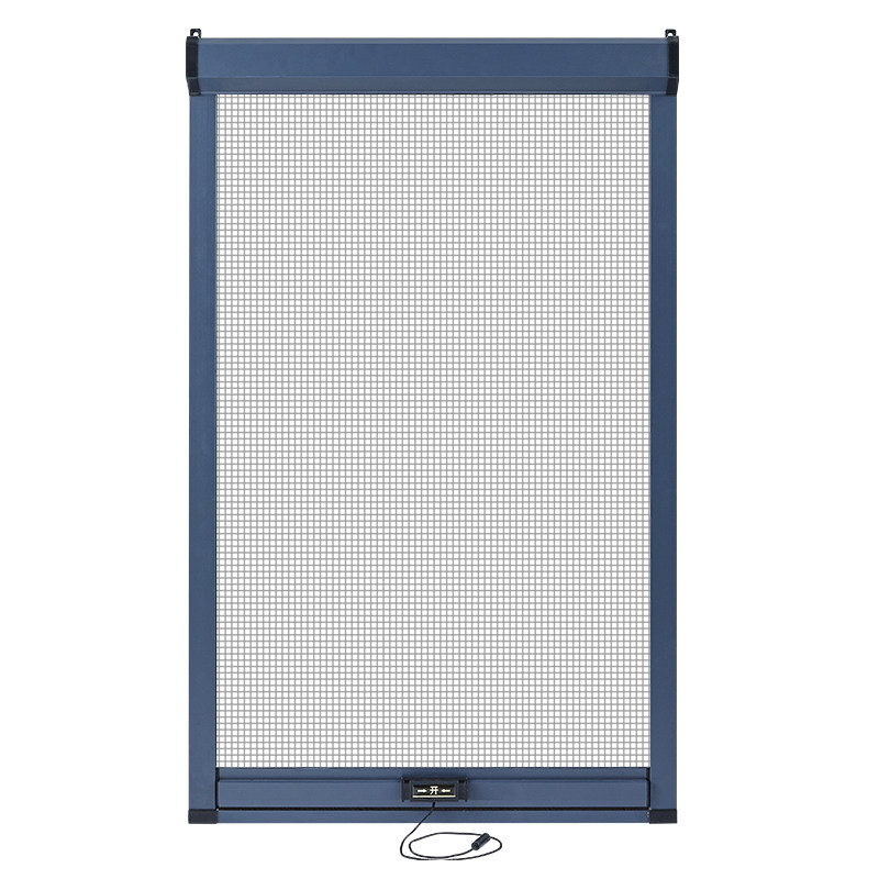 新品可拆洗隐形纱窗加厚铝合金防蚊防虫上下拉式推拉式缩卷筒式
