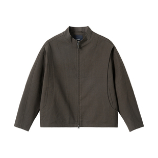 NYHSUGOO/南乙极简风羊毛混纺小立领夹克外套男3860高级感百搭