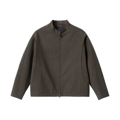 NYHSUGOO/南乙极简风羊毛混纺小立领夹克外套男3860高级感百搭