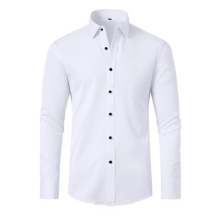 Men Dress Shirts Stretch Wrinkle-Free Formal Business blouse