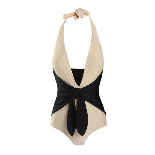 韩国ins泳衣女夏网红连体性感长袖仙女范钢托聚拢显瘦遮肉游泳衣