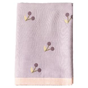 樱桃纱布枕巾一对装女棉吸汗透气枕头巾防头油家用柔软