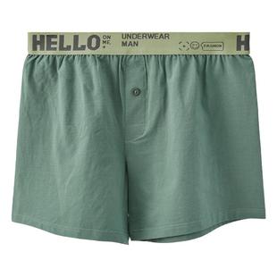 佐印3条装阿罗裤男士纯棉运动平角内裤男生短裤宽松居家四角裤潮