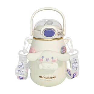 三丽鸥可爱保温杯女生高颜值带吸管水杯女新款2025大容量学生杯子