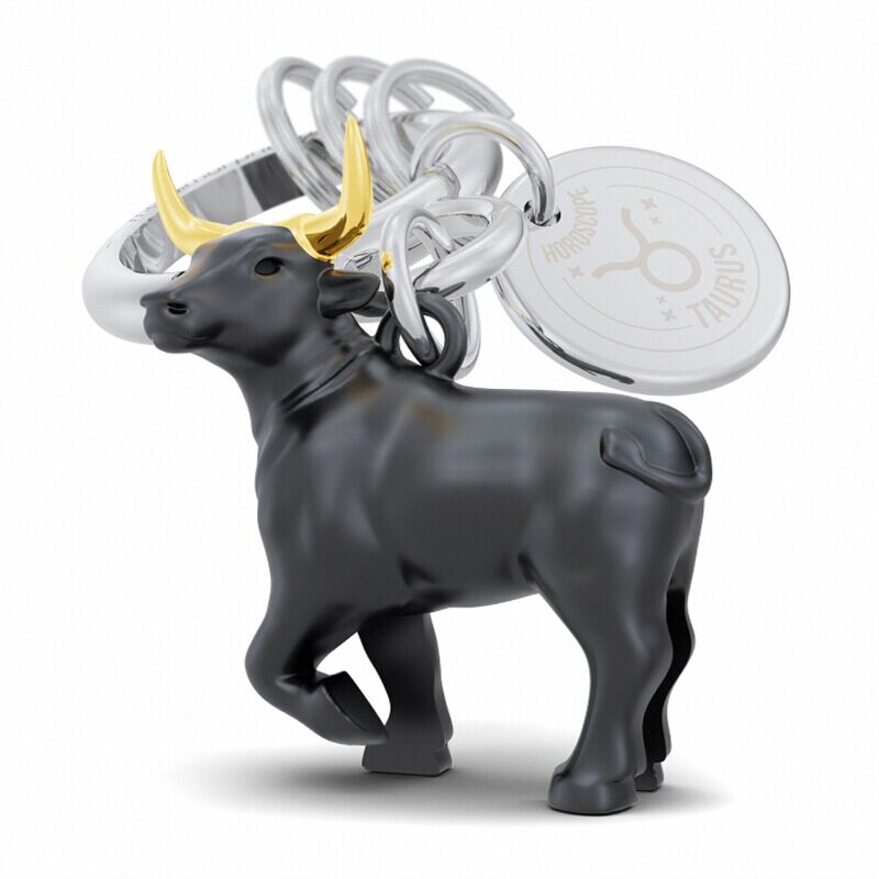 比利时金牛座钥匙扣包包挂件 星座系列合金生日礼物metalmorphose