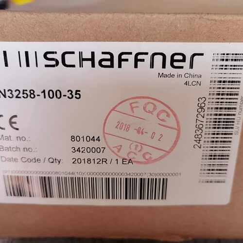FN3258-100-35夏弗纳SCHAFFNER滤拍前询价下单