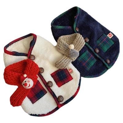 送围巾狗狗衣服秋冬装幼犬博美