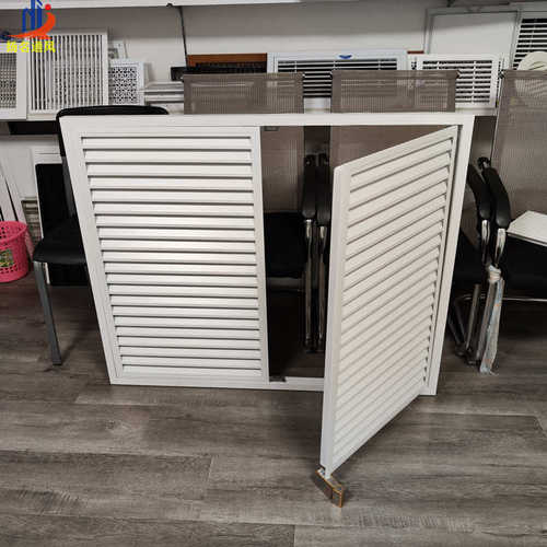 铝合金可开门铰式单双对开门防雨百叶窗暖气罩检修口通风口空调罩