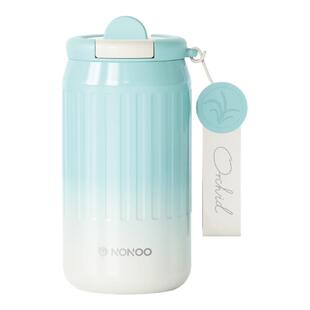 NONOO山涧幽兰水杯女学生高颜值双饮口咖啡杯316不锈钢国潮保温杯