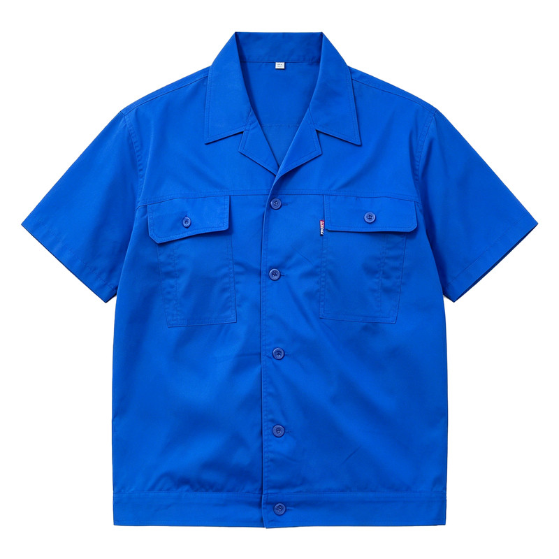 纯棉工作服短袖套装耐磨