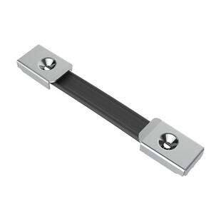 加厚电箱电池把手仪器箱变压器伸缩黑色橡胶皮钢带电源一字拉手