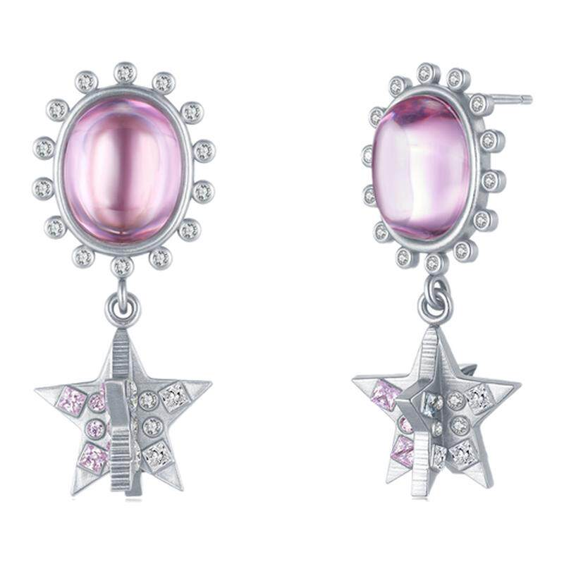 Dare买手店 tokokkino正品宝石星星宝石耳钉精致小巧日常通勤耳环