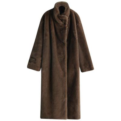 COCOBELLA立领长款环保皮草外套