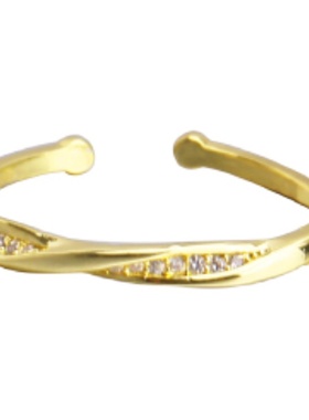 莫比乌斯素圈戒指女情侣对戒不规则食指戒时尚冷淡风闺蜜开口指环