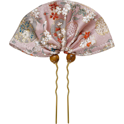 软语新中式锦缎棉麻木珠发簪发叉