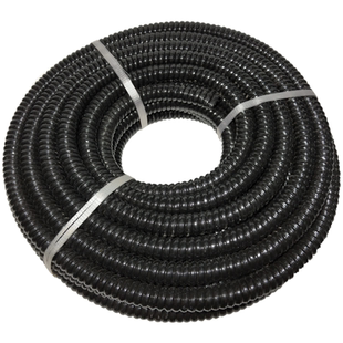 黑色PU聚氨酯钢丝软管工业吸尘管除尘伸缩波纹印刷机耐高温风管