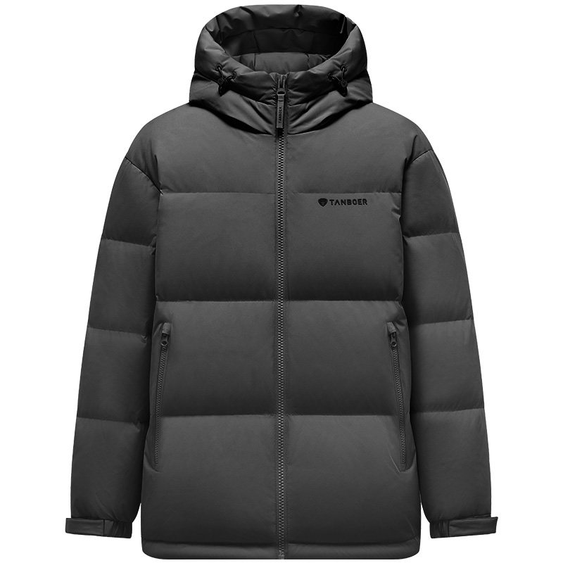 坦博尔男士羽绒服冬季2025新款短款户外防风连帽休闲加厚运动外套