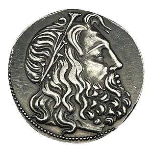 希腊银币饰品纯银古币吊坠双鱼座守护神海王波塞冬古罗马硬币项链