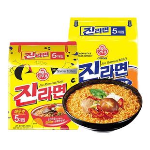 韩国不倒翁金拉面韩国辛拉面真海鲜方便面速食泡面韩式辣白菜煮面