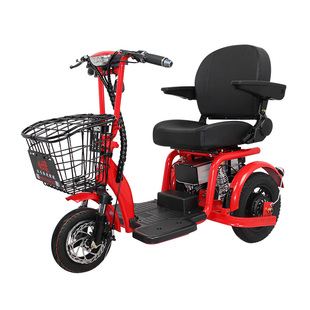 新款老人专用电动代步车三轮车特小型折叠残疾人家用小型电瓶车