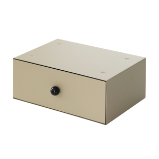 奶茶色可堆叠抽屉 简约多功能桌面收纳盒 办公室增高架金属杂物盒