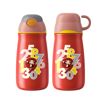 大嘴猴双盖316镜面保温杯