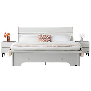 全友家居现代简约收纳储物1米8双人床卧室家具小户型1米5单人床