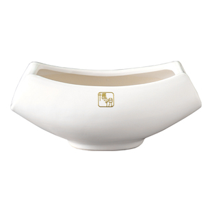 简约中国风创意大口径陶瓷花盆小叶赤楠黄杨绿植桌面异形盆景盆