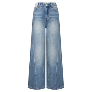 ANN ANDELMAN 女士直筒微阔腿宽松牛仔裤银泰百货301286