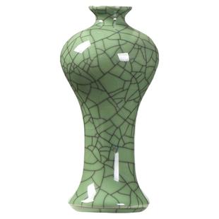 御茗青瓷现代创意居家装饰品摆件大号陶瓷小花器台面水培花插花瓶