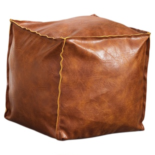 收纳坐墩皮墩子美式换鞋凳子储物凳可坐懒人沙发收纳袋旧衣服填充