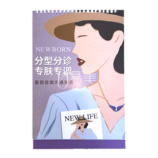 美容院医患沟通教具面部咨询沟通图册面部结构台历促单医美皮肤册