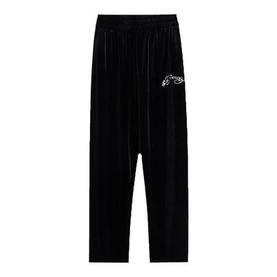 Ed Hardy埃德哈迪秋季新款合身直筒烫钻logo女士休闲长裤