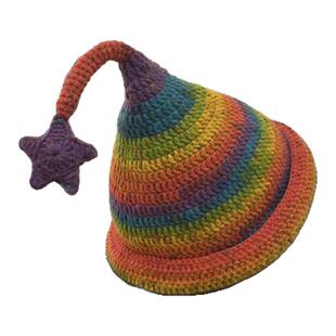 diy手工毛线钩针编织自制女巫精灵帽材料包秋冬儿童成人男女帽子