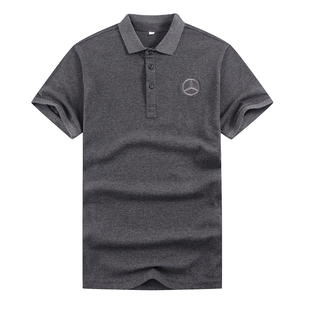 春秋季奔驰工作服男长袖套装4s店工装T恤定制售后汽修车间劳保服