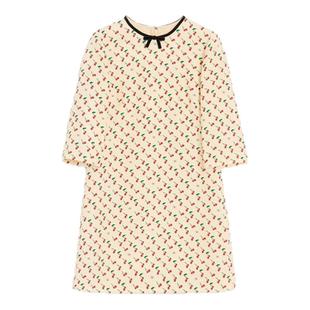 [季末优惠]华伦天奴VALENTINO女士CREPE COUTURE CHERRYFIC连衣裙