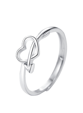 一箭穿心S925纯银戒指告白送女友