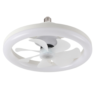 遥控e27螺口风扇灯led灯泡氛围超亮节能卧室餐厅厕所一体吸顶吊扇