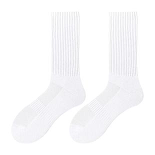 诸暨一次性袜子男纯棉春秋季中筒袜男女生运动防臭毛巾底日抛长袜