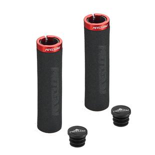 自行车把套 山地车防滑手把套海绵把单车炫彩锁死铝合金环手握把