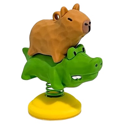 新款卡皮巴拉水豚鼠摇摇乐汽车中控台电动车摆件装饰品