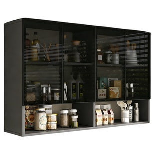 铝合金厨房吊柜壁挂式阳台卫生间墙上储物柜浴室定制调料柜收纳柜