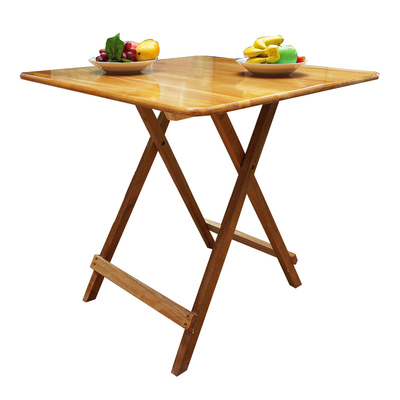 可折叠桌子实木餐桌轻便折叠桌