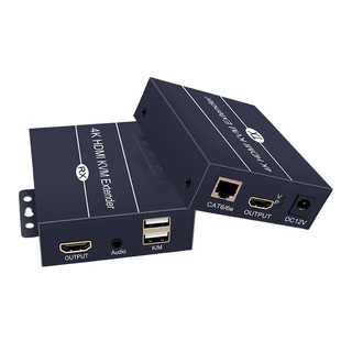 hdmi延长器4K高清转网线RJ45网络光纤收发器KVM音视频传输器USB鼠标键盘信号放大转换器局域网一发多收转接器