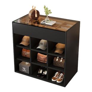 服装店中岛台钢化玻璃展示柜珠宝首饰中岛流水展示台小型店铺多层