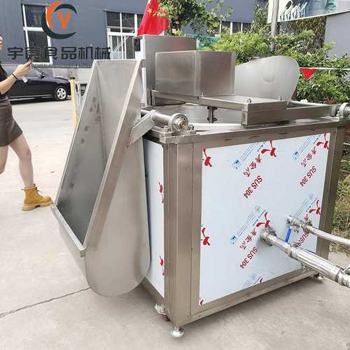 商用猪肉脂渣油炸机花生搅拌油炸锅全自动薯片油炸流水线节能型