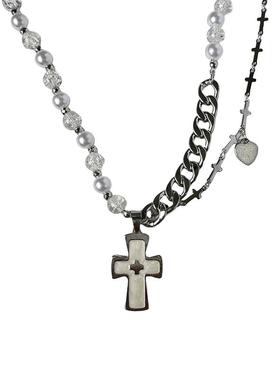 十字架甜酷设计感辣妹y2k锁骨链